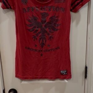 Affliction Red Short Sleeve Tee